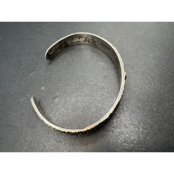 Designer Carolyn Pollak MLP Sterling Silver 925 & 14k Gold Cuff Bracelet 6.75" - Picture 4 of 10